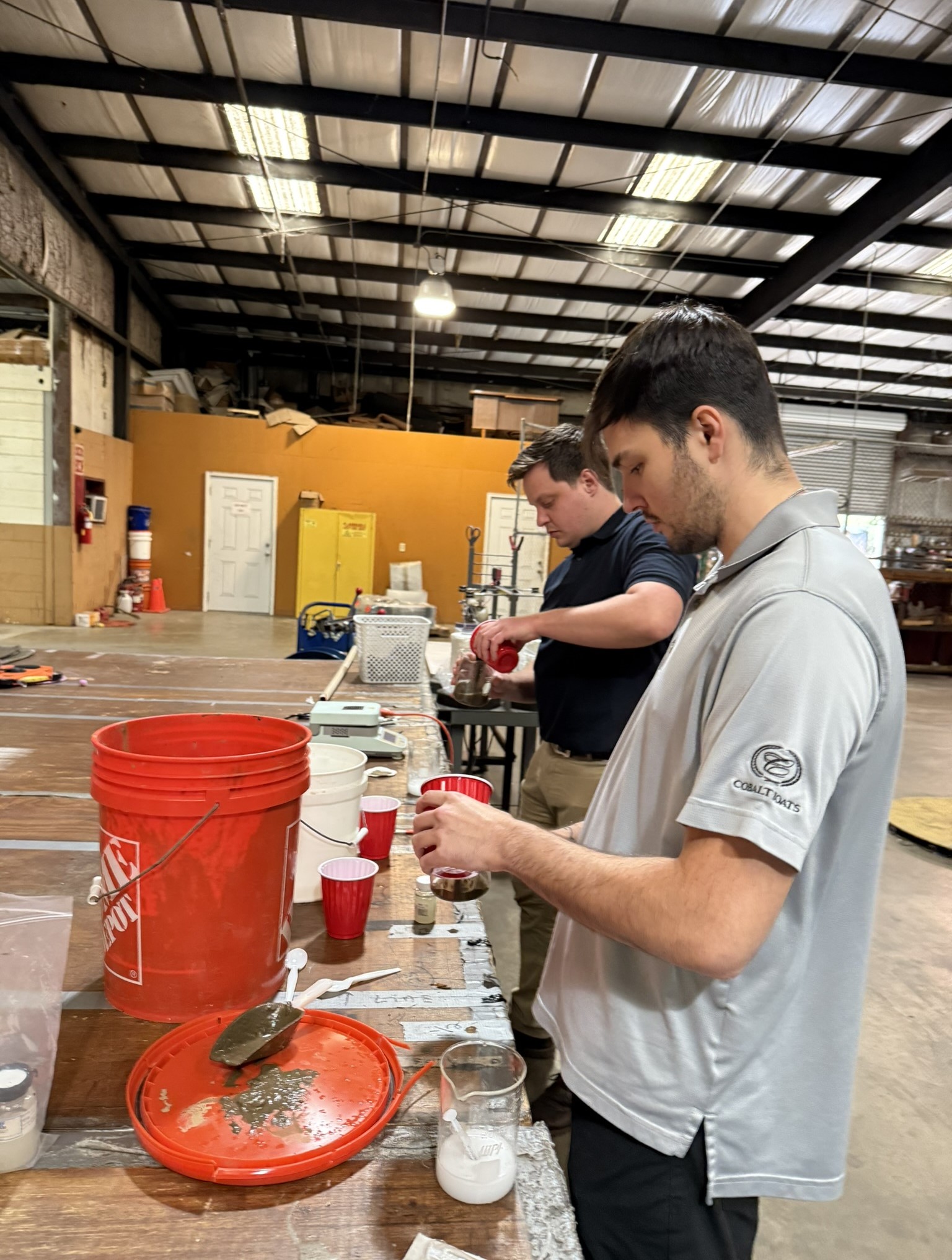 FTG team members conducting hands-on treatability testing in the Metter, Georgia training facility